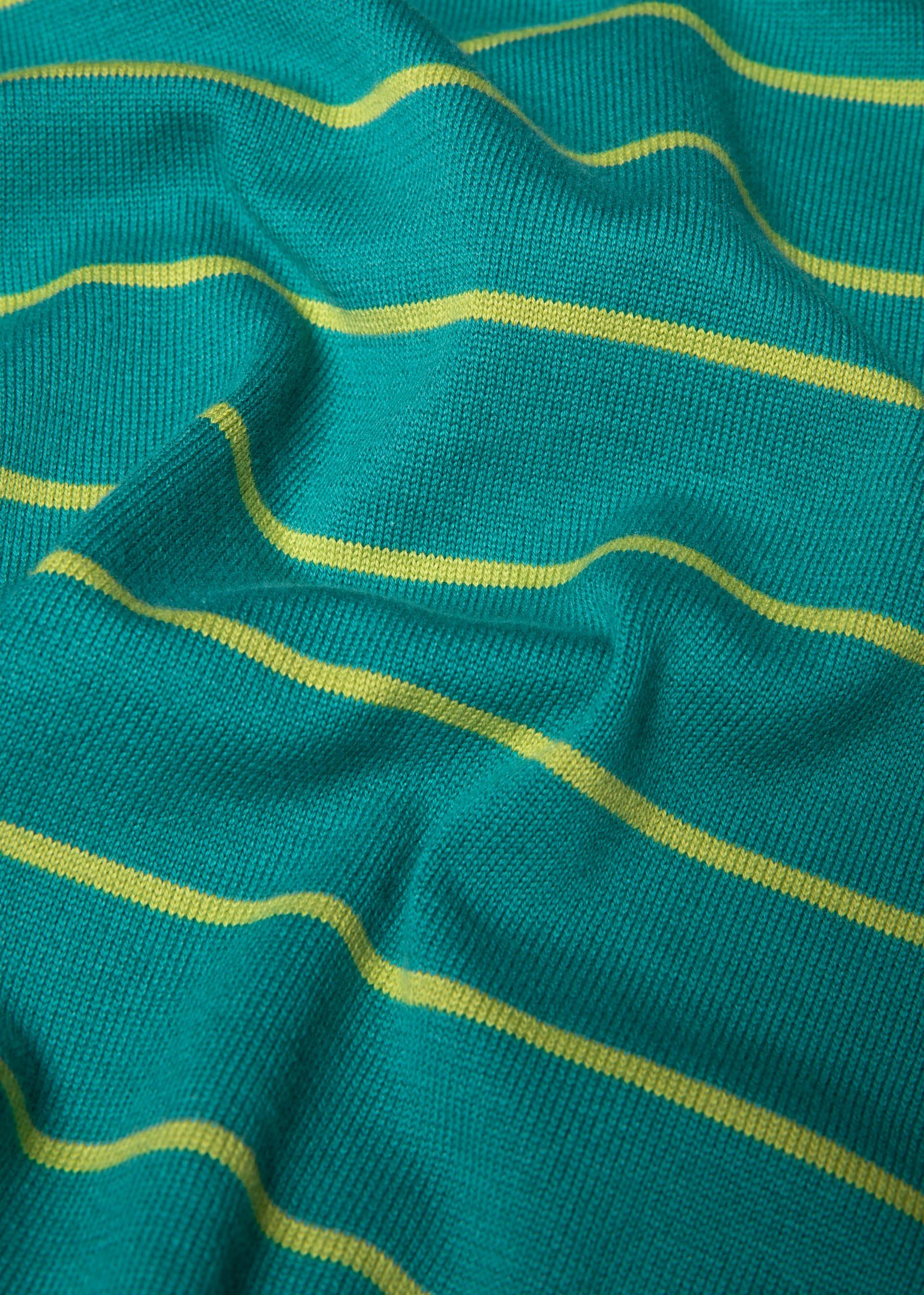 Strickpullover Pretty Preppy, green jade ribbons stripes, Strickpullover, Grün