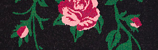 Strickmütze rosewood, midnight roses, Accessoires, Schwarz