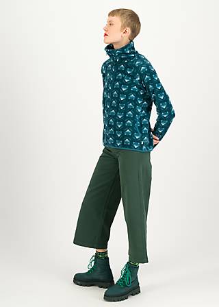 Fleecejacke Extra Layer short, stylish and chic flower, Sweatshirts & Hoodies, Blau