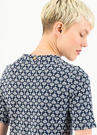 Shirt Tiny Sixties Crew, vintage blue flower tapestry, Shirts, Blau