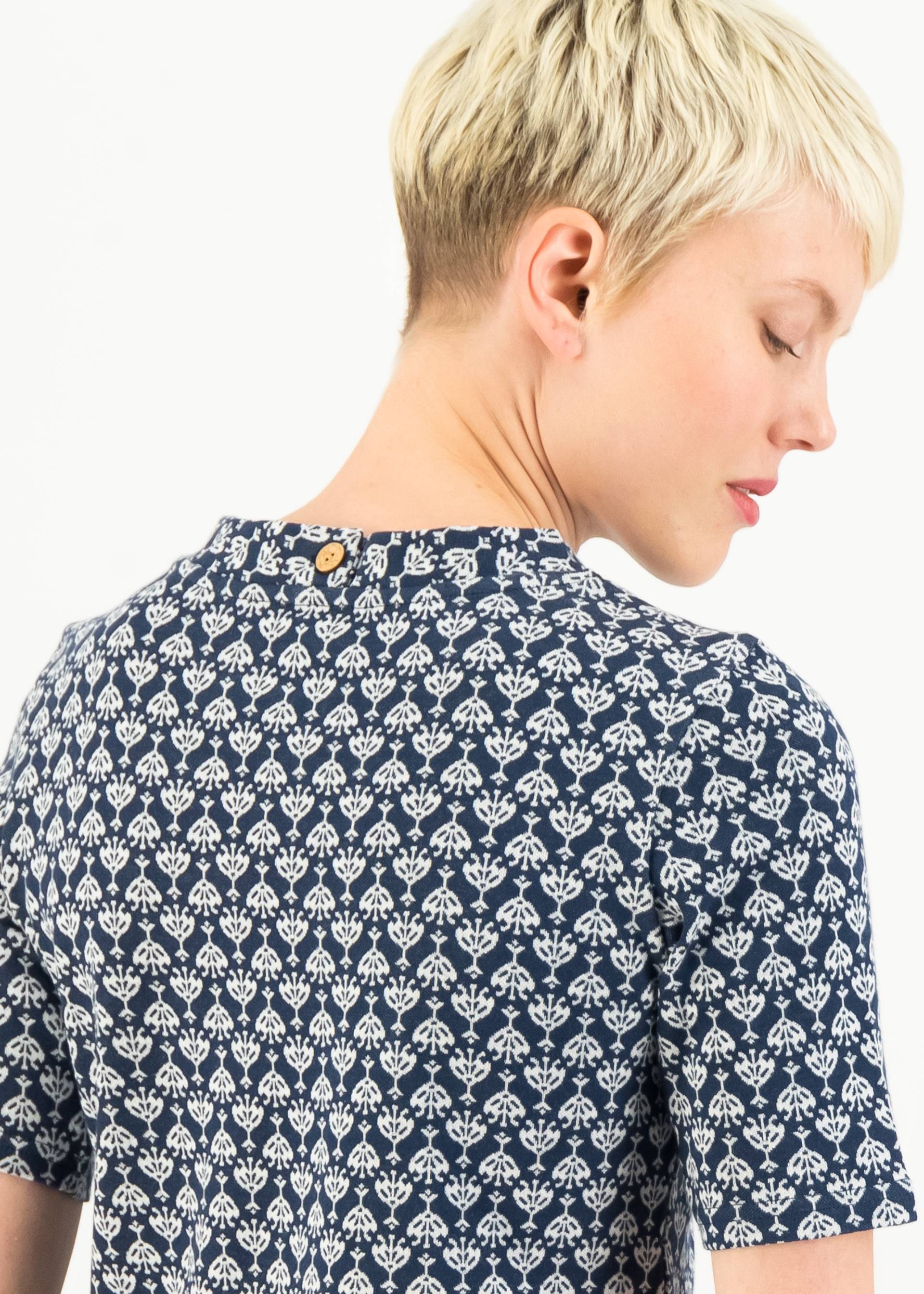 Shirt Tiny Sixties Crew, vintage blue flower tapestry, Shirts, Blau