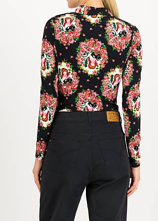 Longsleeve Miraculous Power, ode to rose, Tops, Black