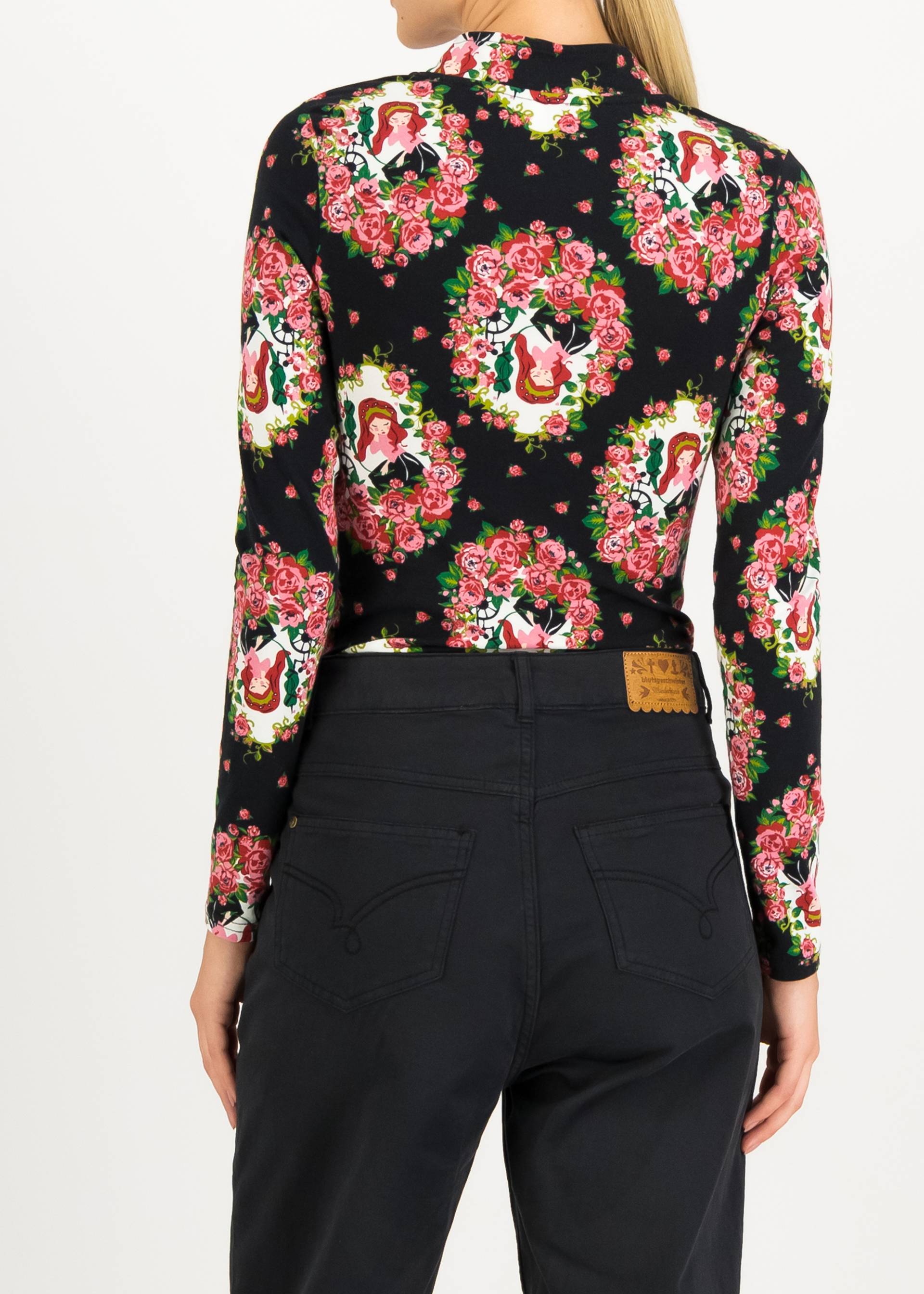 Longsleeve Miraculous Power, ode to rose, Tops, Black