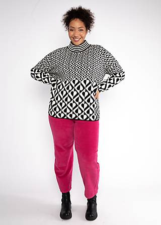 Strickpullover Tapestry Tale Turtle, cool dance, Strickpullover, Schwarz