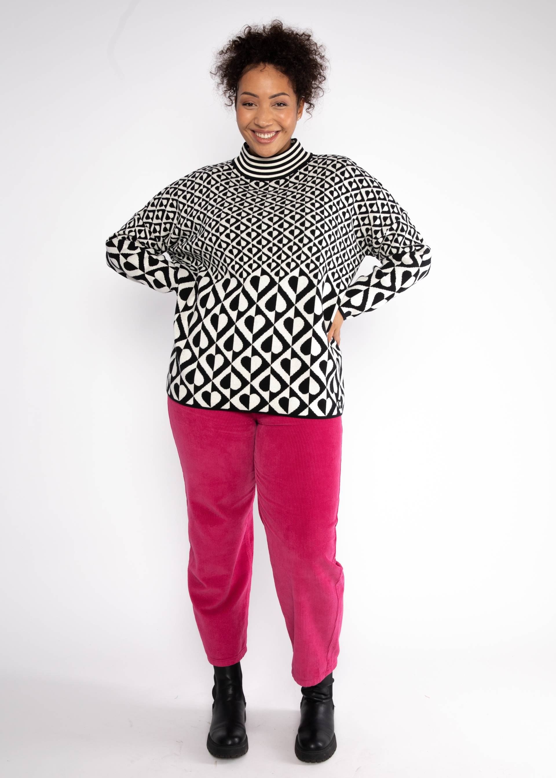 Strickpullover Tapestry Tale Turtle, cool dance, Strickpullover, Schwarz