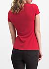 T-Shirt logo shortsleeve feminin uni, red light, Shirts, Rot