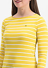 logo stripe longsleeve, morning stripe, Shirts, Gelb