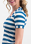 logo stripe t-shirt, wander stripe, Shirts, Blue