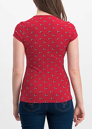 T-Shirt lucky frontluke, street swallow, Shirts, Rot