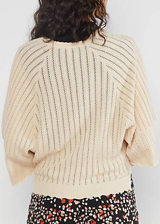 Summer Cardigan Fairy Wrap, pinkish-orange white knit, Cardigans, White