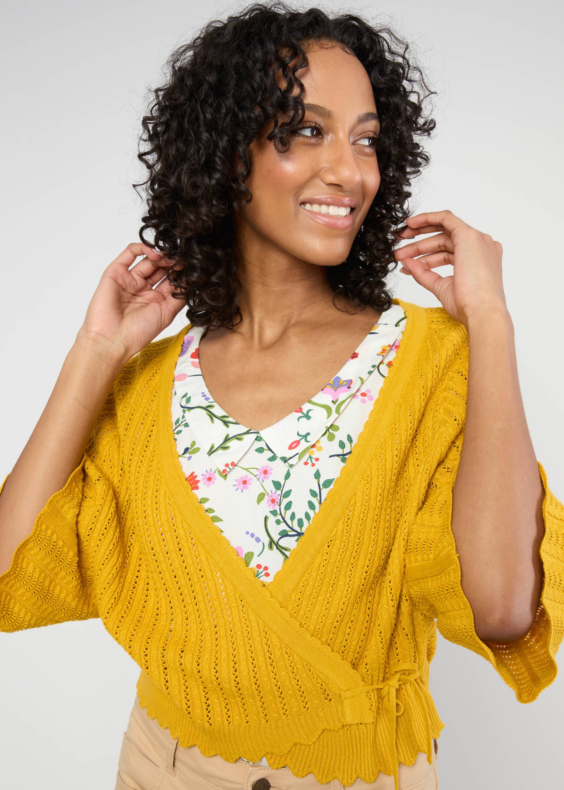 Sommer Cardigan Fairy Wrap, breathtaking yellowish, Cardigans, Gelb