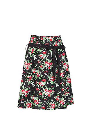 Summer Skirt polkagrisar glocke, sensommar blomsteräng, Skirts, Black