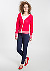 Valley of harmony Cardy, red blossom, Knitted Jumpers & Cardigans, Red