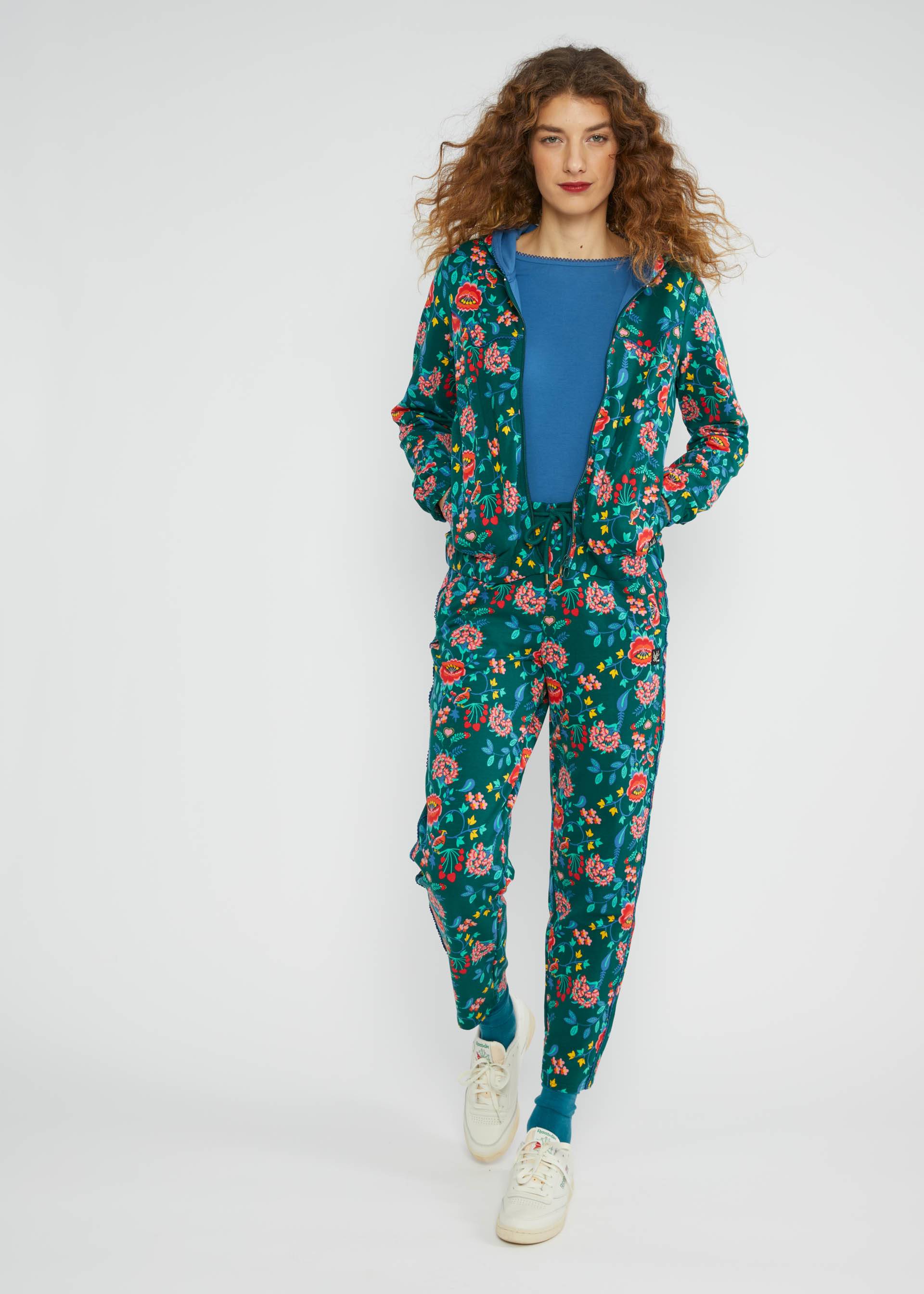 Zip-up Hoodie Country Zip up, beautiful flower tendrils, Sweatshirts & Hoodies, Green