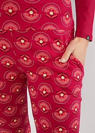 Schlaghose Easy Flared, delightful flower dance, Hosen, Rot