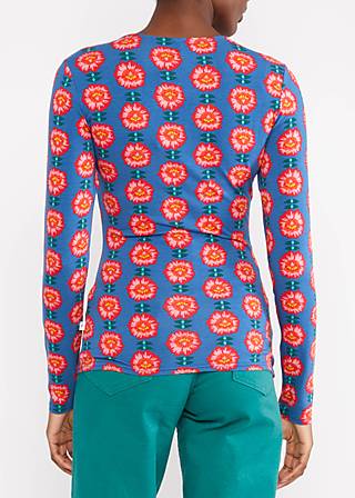 Longsleeve Honest Heart, sweet flaming flower, Tops, Blue