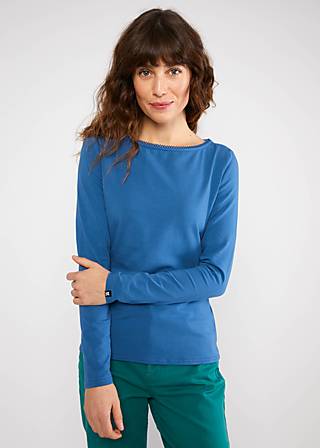Longsleeve Oh Marine, mountain clouds blue, Shirts, Blau