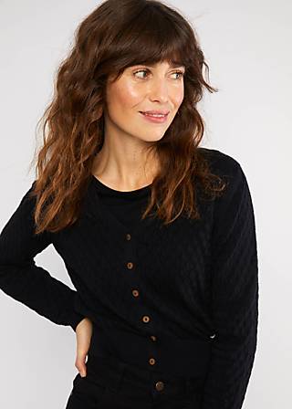 Cardigan Save the World, nighty-night black knit, Cardigans, Schwarz