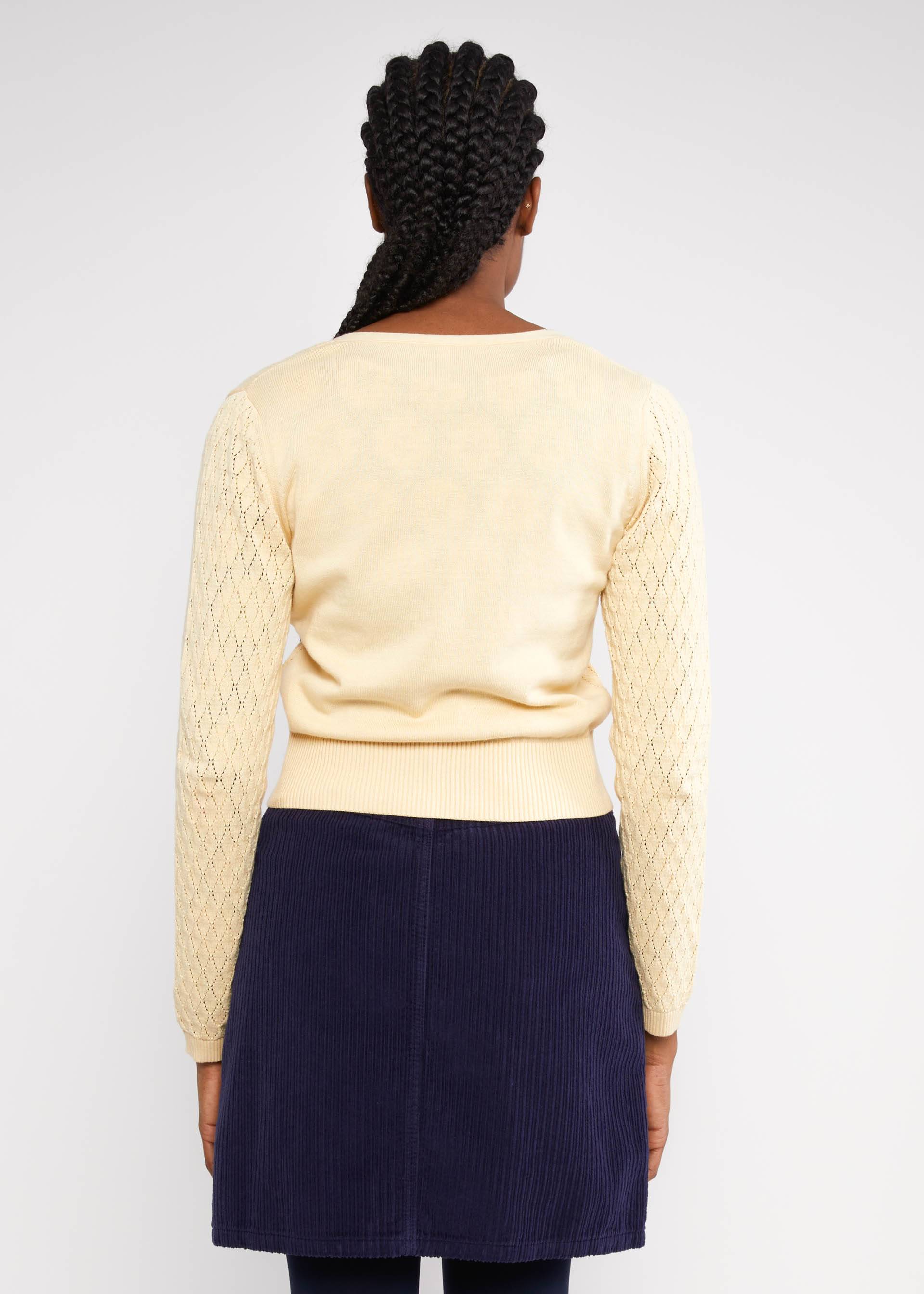 Cardigan Save the World, dusty white knit, Cardigans, Weiß