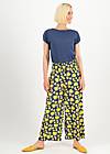Summer Pants Lady Flatterby Cropped, serra limone, Trousers, Blue
