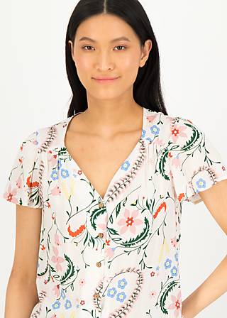 Sommerbluse Philosophy of Love, poesia di fiori, Blusen & Tuniken, Wei&szlig;