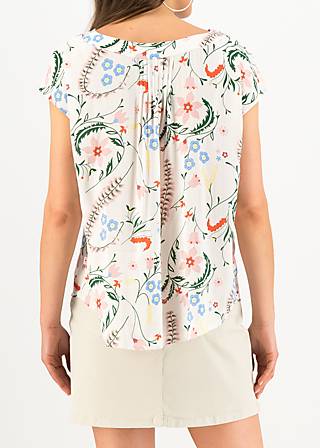 Sleeveless Top Nightingales and Larks, poesia di fiori, Tops, White