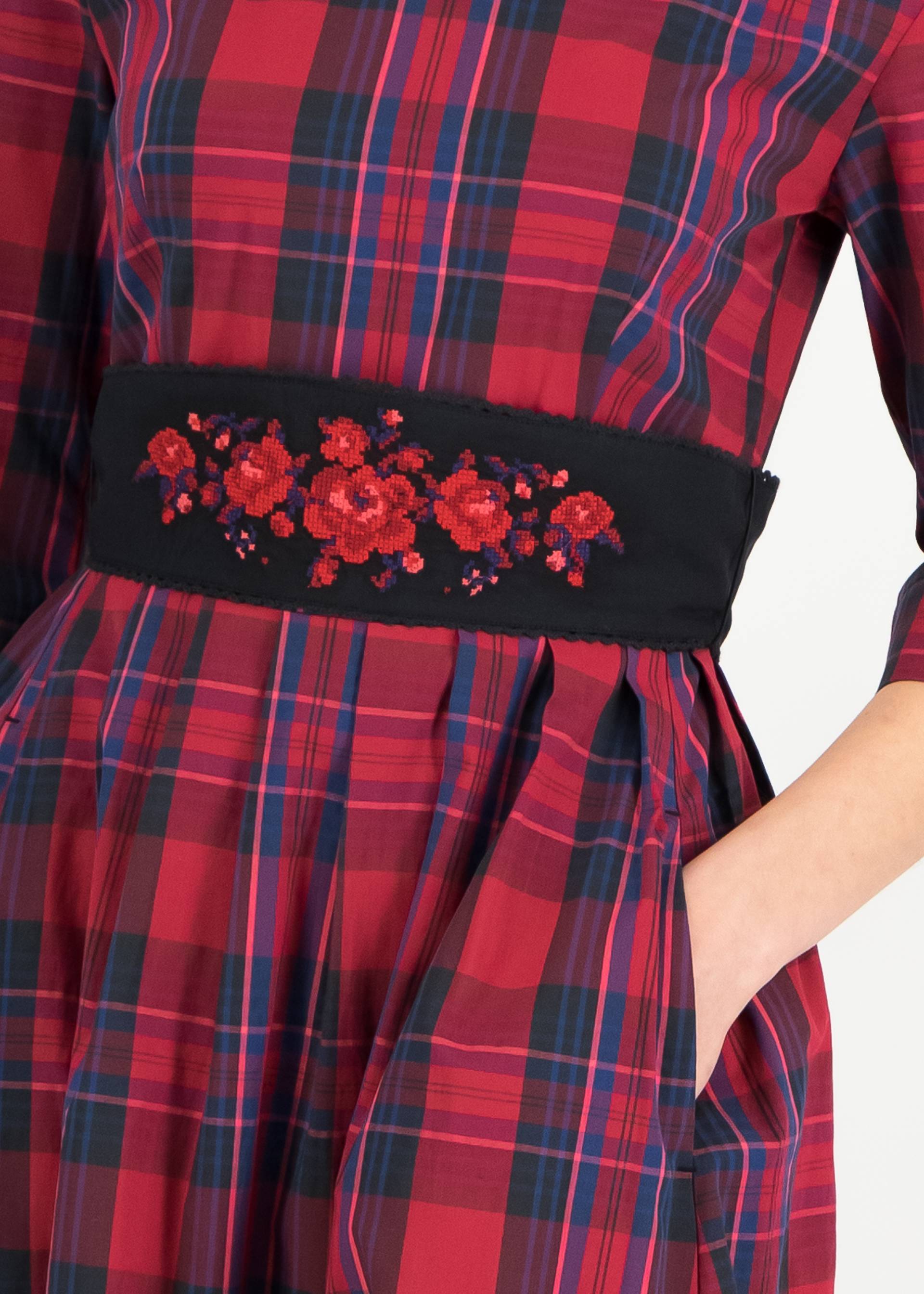 Baumwollkleid Folks Heritage, enchanted trucker check, Kleider, Rot