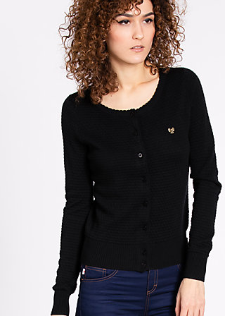 logo knit cardigan, midnight in vegas, Knitted Jumpers & Cardigans, Black