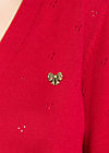 logo knit cardigan short, chili cherrie, Strickpullover & Cardigans, Rot