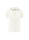logo jersey blousette, simply white, Shirts, Weiß