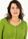 logo roundneck cardigan short, green heart anchor , Knitted Jumpers & Cardigans, Green