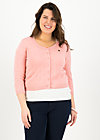 logo roundneck cardigan short, rose heart anchor , Knitted Jumpers & Cardigans, Pink