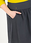 logo woven skirt, casual anthracite, Röcke, Schwarz