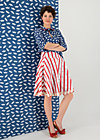 Circle Skirt river Island picknick, sea scout ahoi, Skirts, Red