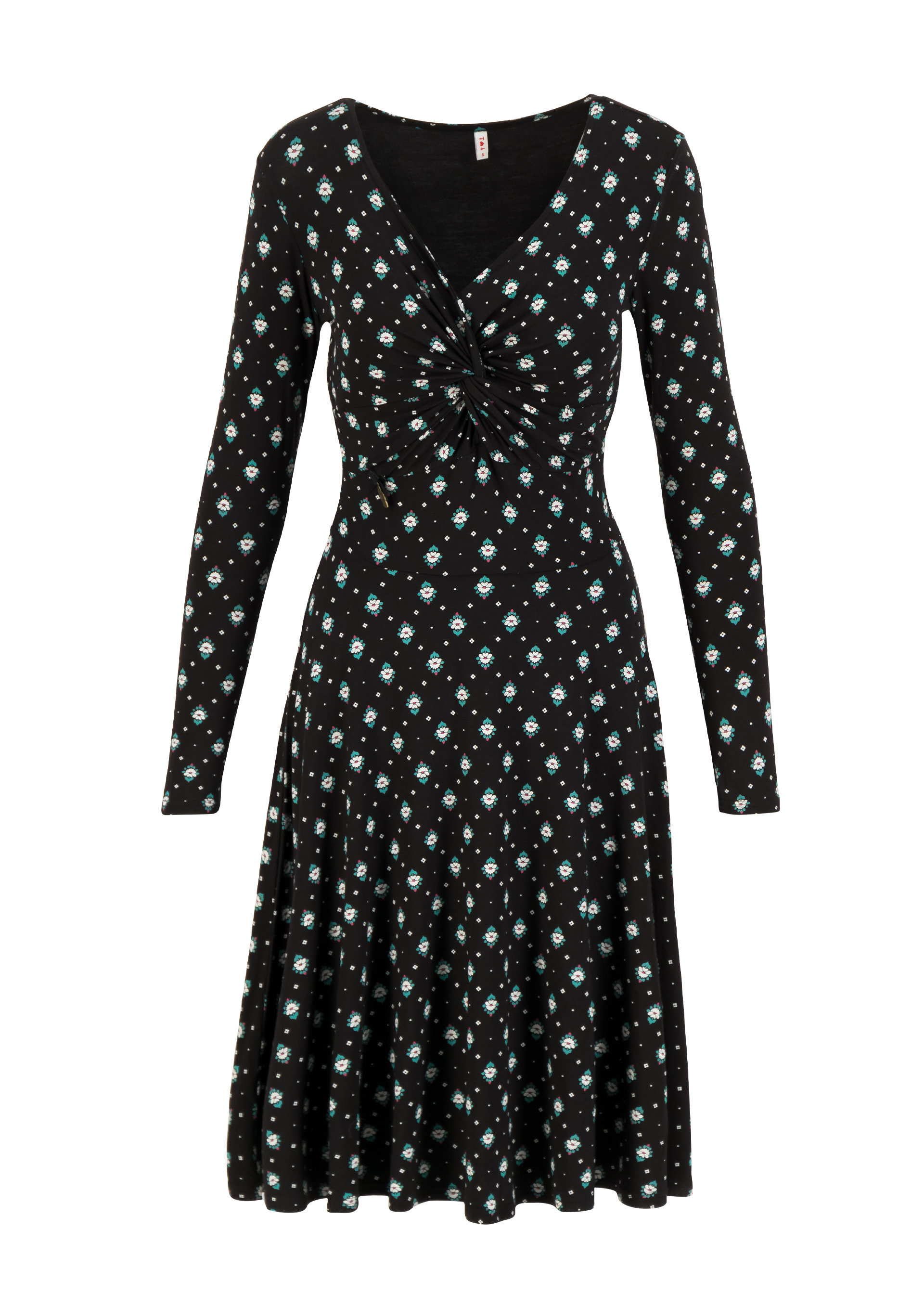 Herbstkleid hot knot, big black band, Kleider, Schwarz