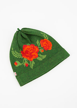 Knitted Hat rosewood, tempting roses, Accessoires, Green