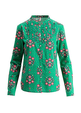 Shirt forever in love, fancy folk flower, Blouses & Tunics, Green