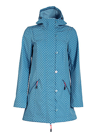 Soft Shell Jacket wild weather long anorak, little dots, Jackets & Coats, Blue