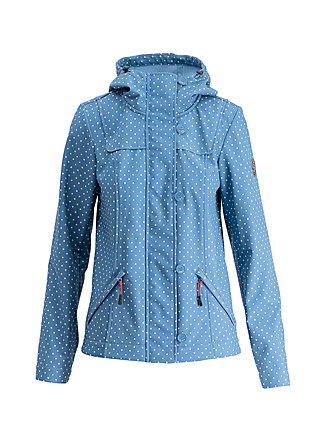 Soft Shell Jacket wild weather petite anorak, little dots, Jackets & Coats, Blue