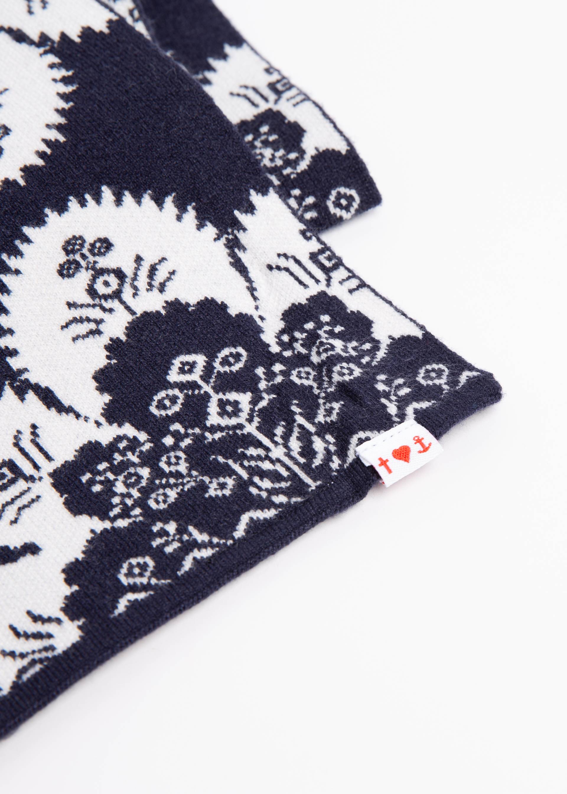 Knitted scarf bohemian tales, carpet maritime, Accessoires, Blue