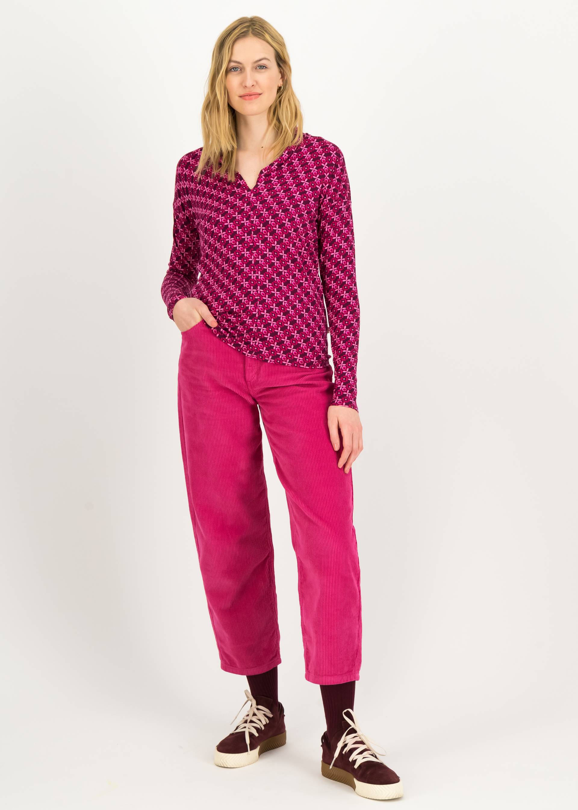 Longsleeve Ecological Elegance, essence of life, Shirts, Rosa