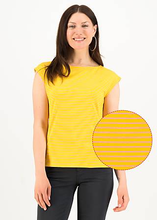 Sleeveless Top Boxy Babe, candy stripes, Shirts, Yellow