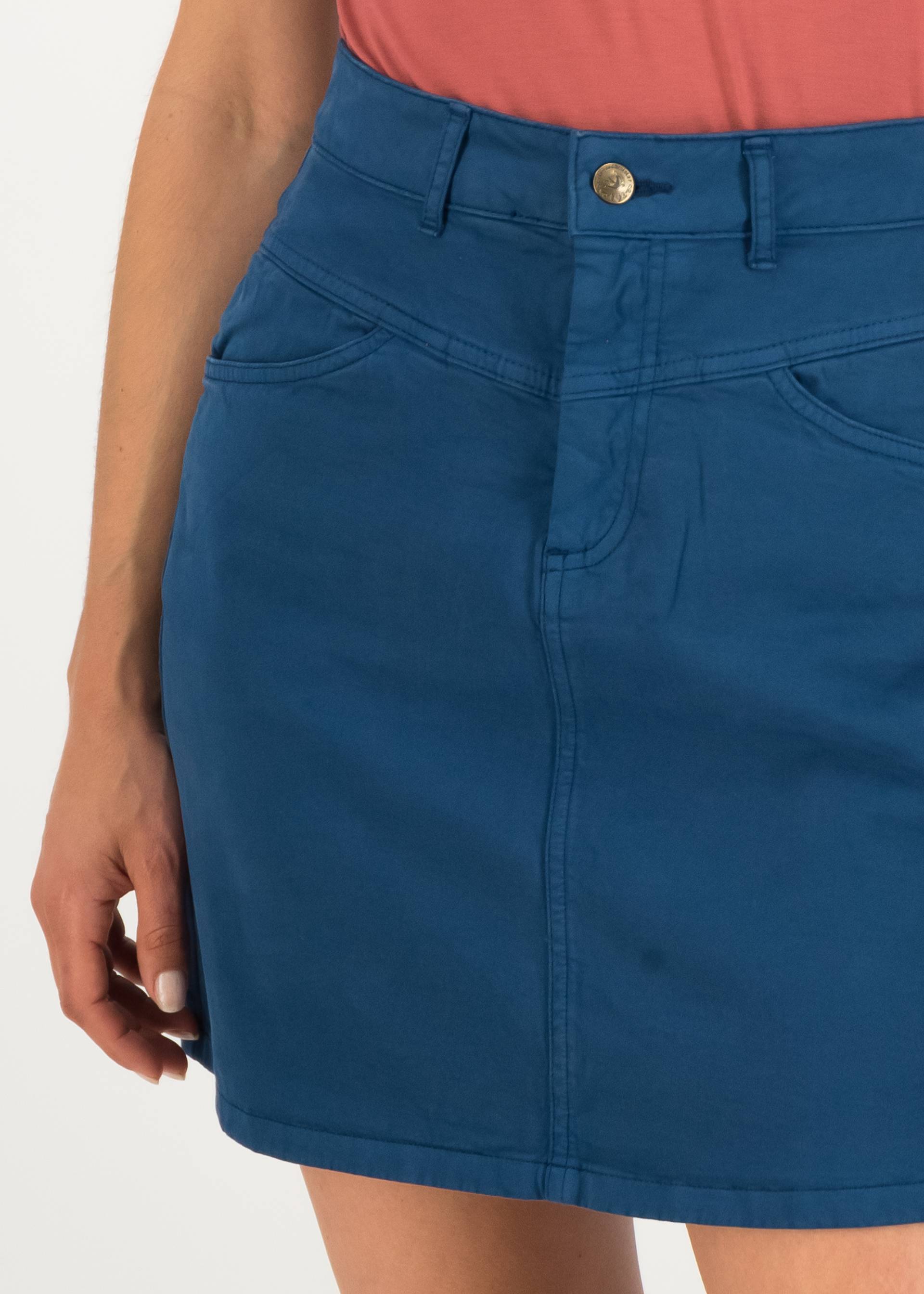 Minirock High Waist Yoke, wild sea blue, R&ouml;cke, Blau