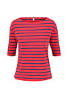 Top logo stripe halfsleeve, stripe of love, Shirts, Red