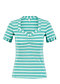 logo stripe t-shirt, stripe of aqua, Tops, Turquoise