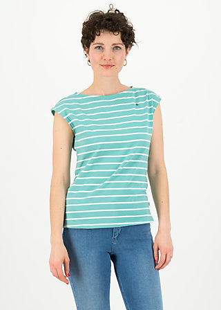 Shirt logo stripe top, stripe of aqua, Shirts, Türkis