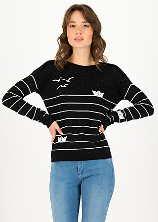 Knitted Jumper sea promenade, black classic, Knitted Jumpers & Cardigans, Black