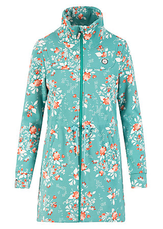 Fleece Jacket witch of the west, singing in the spring, Jackets & Coats, Turquoise