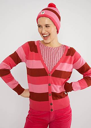 Strickm&uuml;tze Bright Side Beanie, red flirty stripes hat, Accessoires, Rot