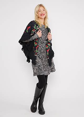 Autumn Dress California Calling, flower field, Dresses, Black